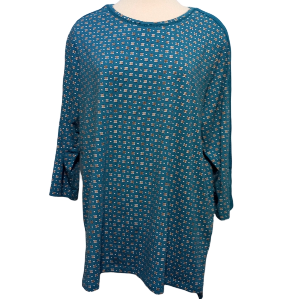 Lands End Lace Long Sleeve Blouse Size 1X EUC